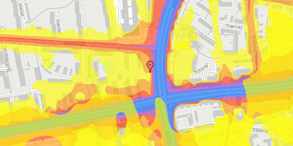 Trafikstøjkort på Nordre Ringvej 5E, 2600 Glostrup