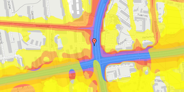 Trafikstøjkort på Nordre Ringvej 5, 1. th, 2600 Glostrup