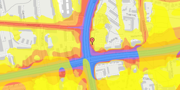 Trafikstøjkort på Nordre Ringvej 6, kl. th, 2600 Glostrup