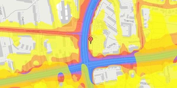 Trafikstøjkort på Nordre Ringvej 10, 1. th, 2600 Glostrup