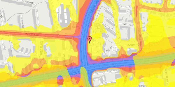 Trafikstøjkort på Nordre Ringvej 12, 1. th, 2600 Glostrup