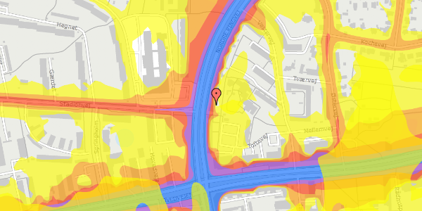 Trafikstøjkort på Nordre Ringvej 16, 1. th, 2600 Glostrup