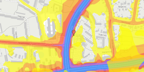 Trafikstøjkort på Nordre Ringvej 20, 1. th, 2600 Glostrup