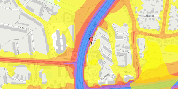 Trafikstøjkort på Nordre Ringvej 22B, 2. th, 2600 Glostrup