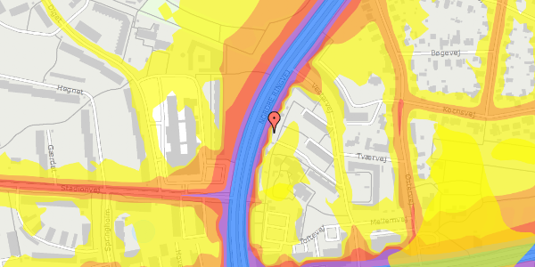 Trafikstøjkort på Nordre Ringvej 24, st. th, 2600 Glostrup