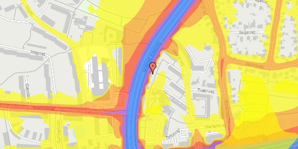 Trafikstøjkort på Nordre Ringvej 26, 1. th, 2600 Glostrup