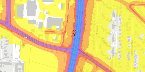 Trafikstøjkort på Malervangen 8, 2600 Glostrup