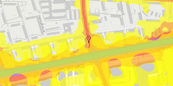 Trafikstøjkort på Sportsvej 3, st. th, 2600 Glostrup