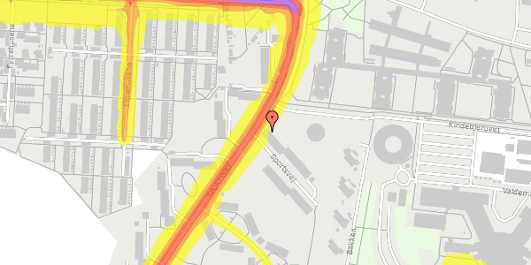 Trafikstøjkort på Sportsvej 62, 1. 102, 2600 Glostrup