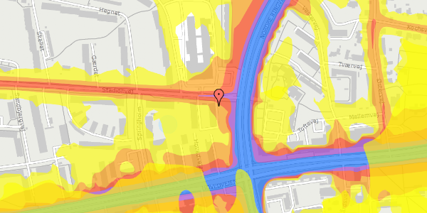 Trafikstøjkort på Stadionvej 1, st. th, 2600 Glostrup