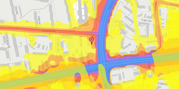 Trafikstøjkort på Stadionvej 5, st. th, 2600 Glostrup