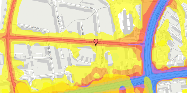 Trafikstøjkort på Stadionvej 19, 1. mf, 2600 Glostrup