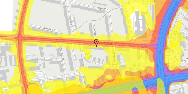 Trafikstøjkort på Stadionvej 25, st. th, 2600 Glostrup