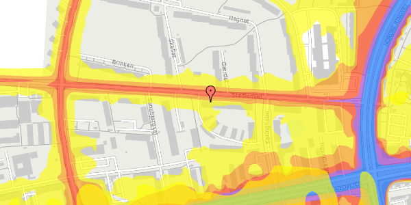 Trafikstøjkort på Stadionvej 29, st. th, 2600 Glostrup