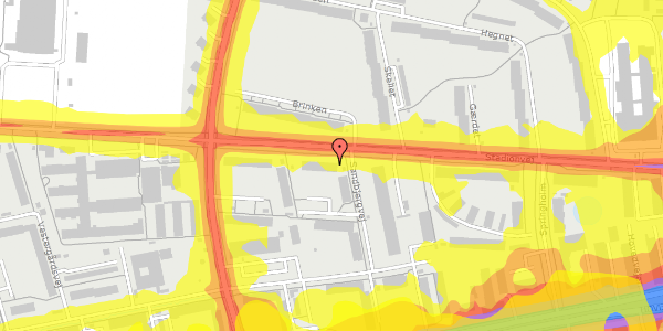 Trafikstøjkort på Stadionvej 61, 1. th, 2600 Glostrup