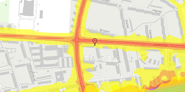 Trafikstøjkort på Stadionvej 73, st. th, 2600 Glostrup