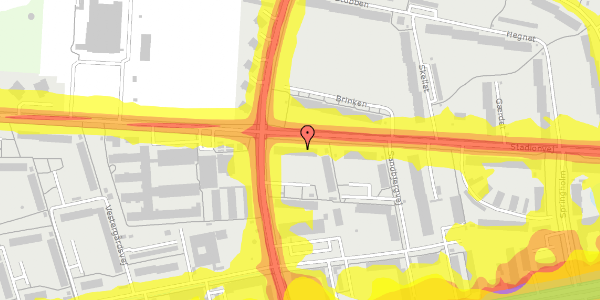 Trafikstøjkort på Stadionvej 75, st. tv, 2600 Glostrup