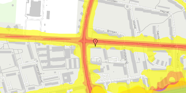 Trafikstøjkort på Stadionvej 77, st. th, 2600 Glostrup