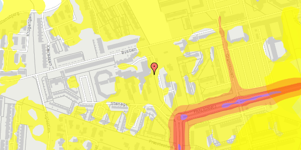 Trafikstøjkort på Stenager 2, st. 45, 2600 Glostrup