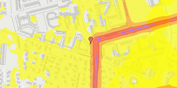 Trafikstøjkort på Stenager 17, 2600 Glostrup