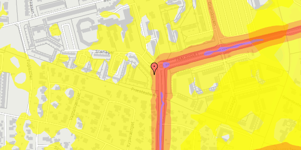 Trafikstøjkort på Stenager 19, 2600 Glostrup