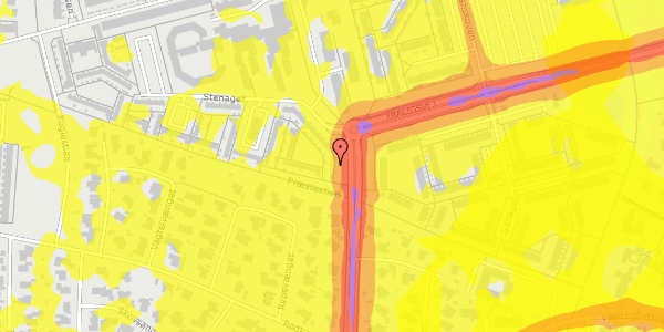 Trafikstøjkort på Stenager 23, 2600 Glostrup