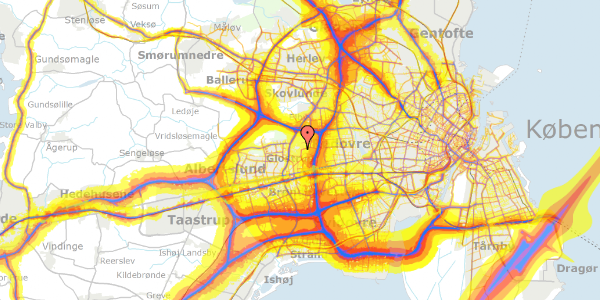 Trafikstøjkort på Stenager 41, 2600 Glostrup