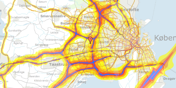 Trafikstøjkort på Stenager 47, 2600 Glostrup