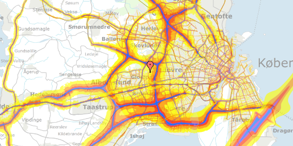 Trafikstøjkort på Stenager 107, 2600 Glostrup