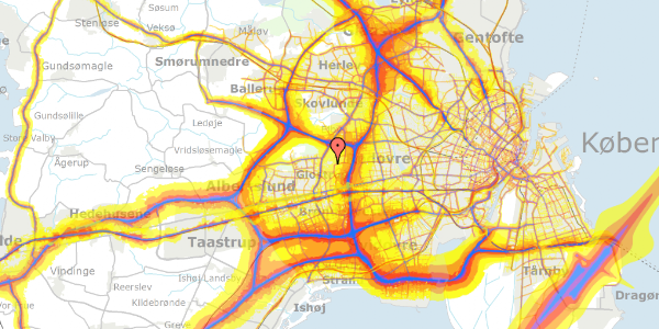 Trafikstøjkort på Stenager 157, 2600 Glostrup