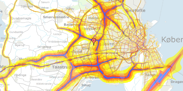 Trafikstøjkort på Stenager 185, 2600 Glostrup