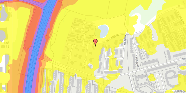 Trafikstøjkort på Stensbjerg 1, 2600 Glostrup