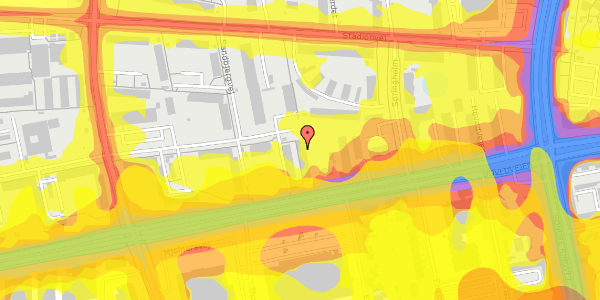 Trafikstøjkort på Vestergårdsvej 3, st. th, 2600 Glostrup