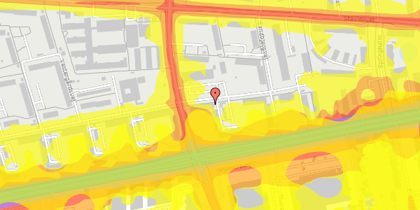 Trafikstøjkort på Vestergårdsvej 49, 1. th, 2600 Glostrup