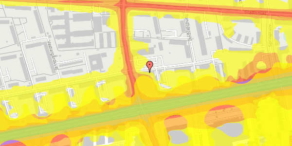 Trafikstøjkort på Vestergårdsvej 51, st. th, 2600 Glostrup