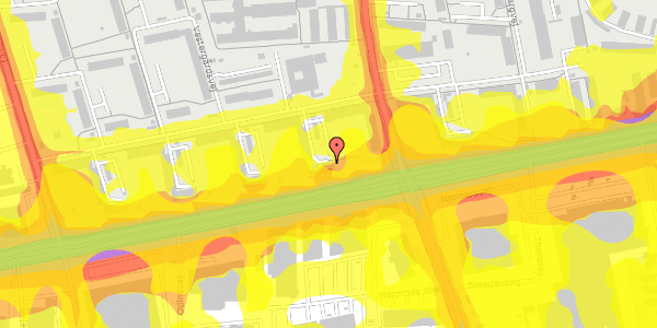 Trafikstøjkort på Vestergårdsvej 61, 2. th, 2600 Glostrup