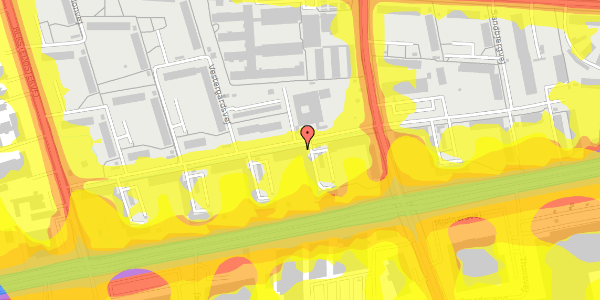 Trafikstøjkort på Vestergårdsvej 71, 1. th, 2600 Glostrup