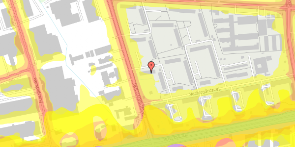 Trafikstøjkort på Vestergårdsvej 76, 1. th, 2600 Glostrup