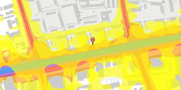 Trafikstøjkort på Vestergårdsvej 79, 2. tv, 2600 Glostrup