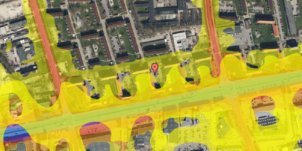 Trafikstøjkort på Vestergårdsvej 85, st. th, 2600 Glostrup