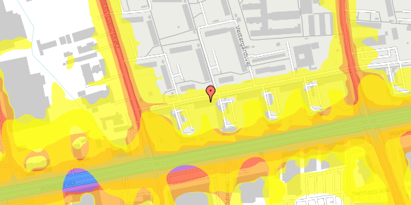 Trafikstøjkort på Vestergårdsvej 105, 2. th, 2600 Glostrup