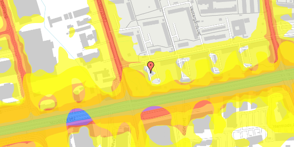 Trafikstøjkort på Vestergårdsvej 117, st. th, 2600 Glostrup