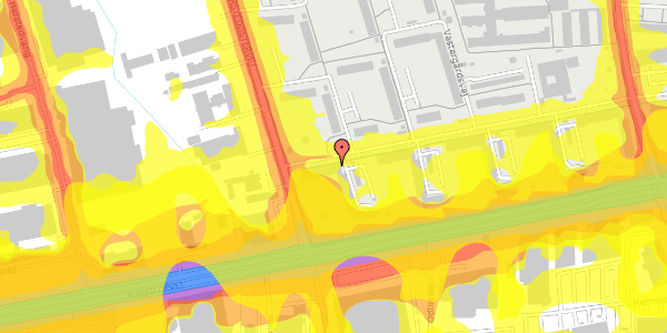 Trafikstøjkort på Vestergårdsvej 119, st. th, 2600 Glostrup