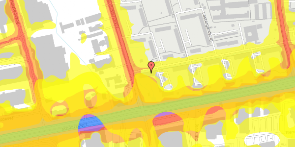 Trafikstøjkort på Vestergårdsvej 121, 2. th, 2600 Glostrup