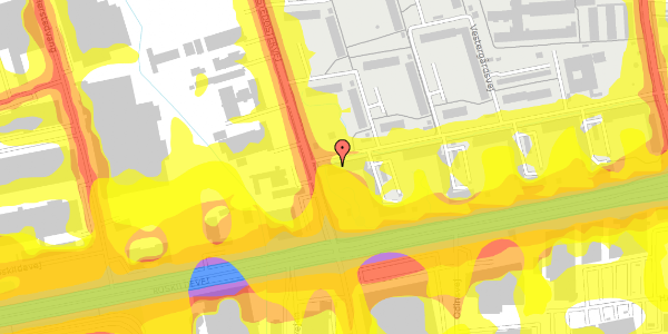 Trafikstøjkort på Vestergårdsvej 123, 1. th, 2600 Glostrup