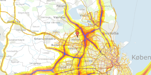 Trafikstøjkort på Græshavevej 4, 1. , 2730 Herlev