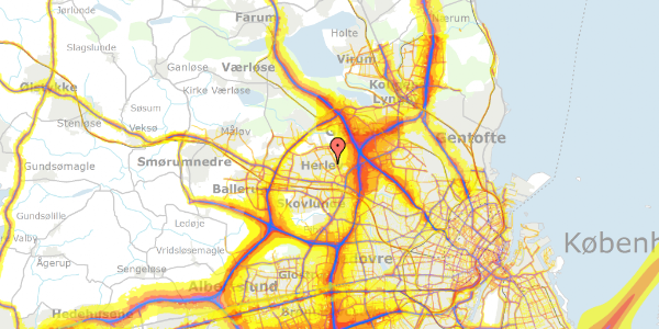 Trafikstøjkort på Havlykkevej 49, 2730 Herlev