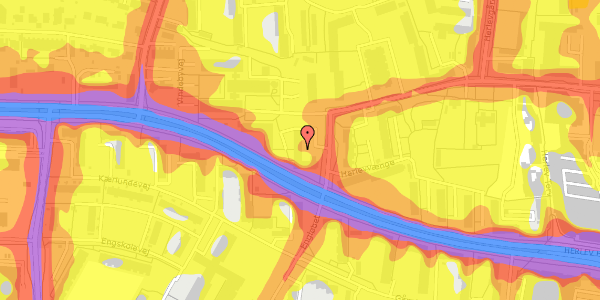 Trafikstøjkort på Herlev Bygade 92A, st. 7, 2730 Herlev