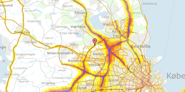 Trafikstøjkort på Hyldestubben 8, 2730 Herlev