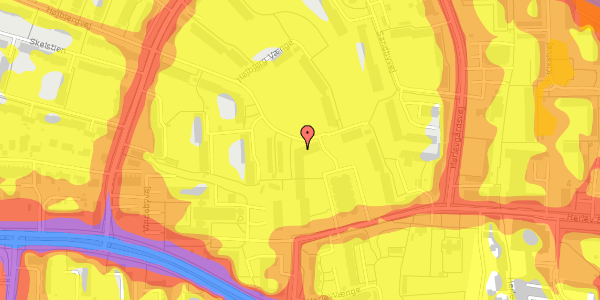 Trafikstøjkort på Højbjergvej 21, 1. tv, 2730 Herlev